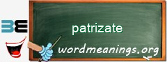 WordMeaning blackboard for patrizate